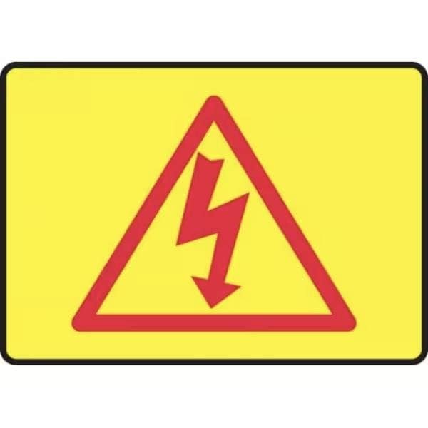 Accuform HIGH VOLTAGE AND HAZARD SIGN 10 in X MELC535XV - main